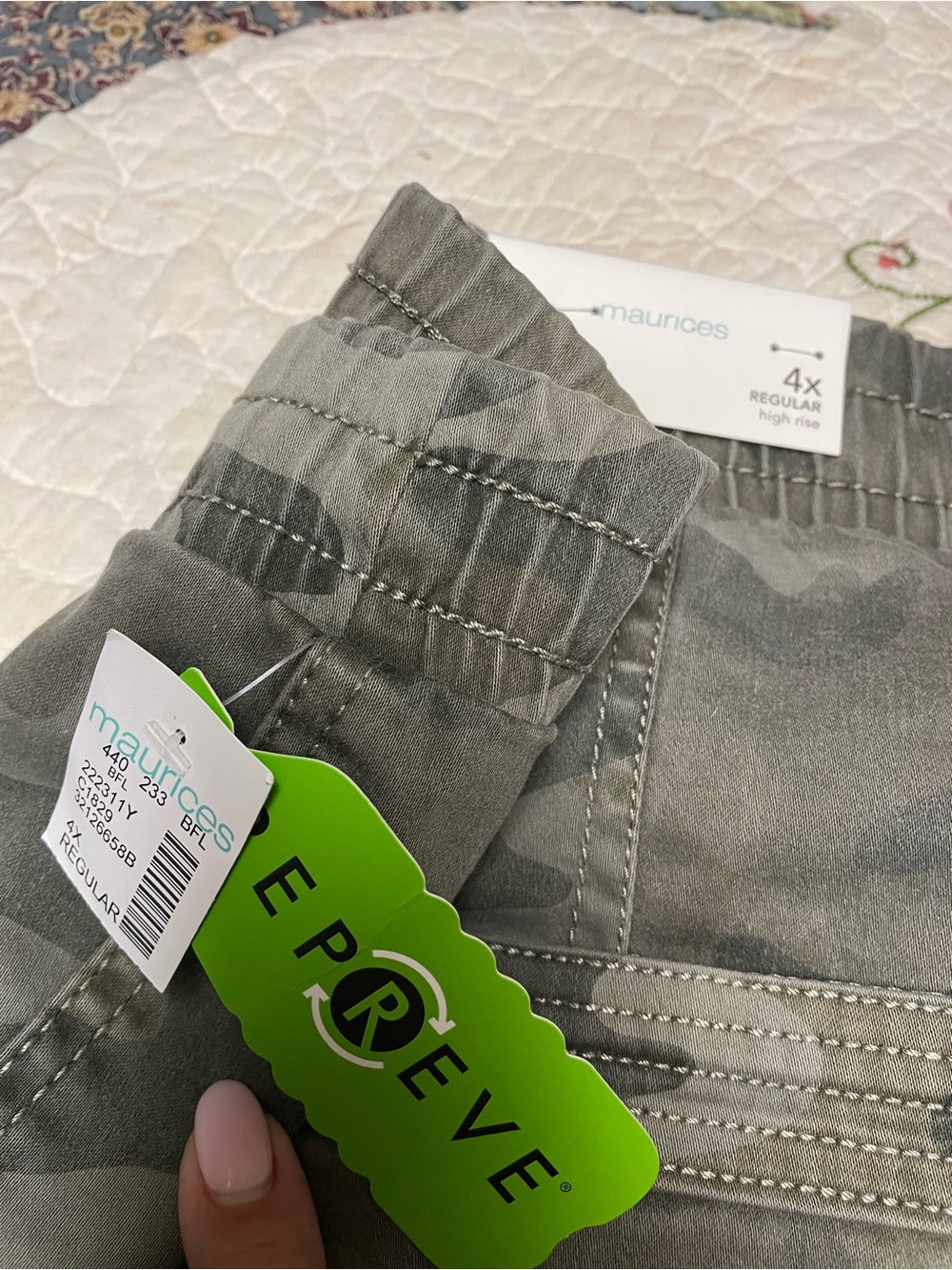 Maurices Olive Gray Camo Jogger Pants - Picture 3 of 3